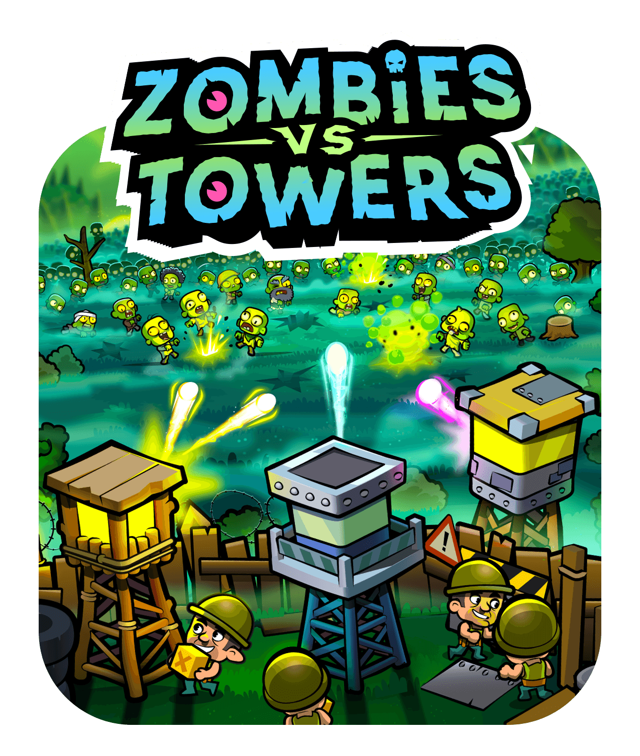 Zombies vs Towers Game Layout